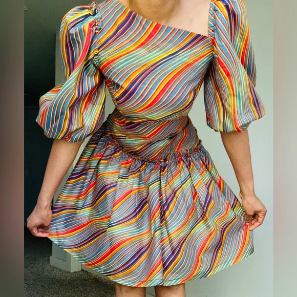 African Multicored Summer Dress - Picture 7 of 8